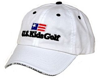 U.S. Kids Golf Twill Sandwich czapka z daszkiem dla dzieci, biała