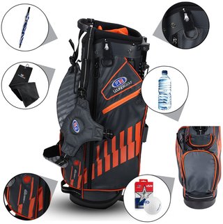 2022 U.S. Kids Golf UL51 (130 cm) WT20-s junior stand bag, szaro/pomarańczowy