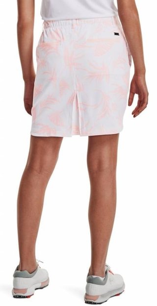 Under Armour Links Woven Printed spódnica golfowa, biało/jasno różowa