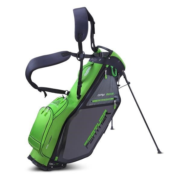 Big Max Dri-Lite Feather stand bag, limonkowo/czarno/charcoal
