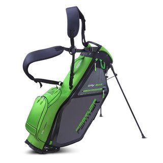 Big Max Dri-Lite Feather stand bag, limonkowo/czarno/charcoal
