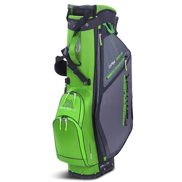 Big Max Dri-Lite Feather stand bag, limonkowo/czarno/charcoal