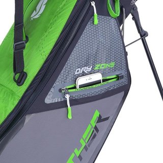 Big Max Dri-Lite Feather stand bag, limonkowo/czarno/charcoal