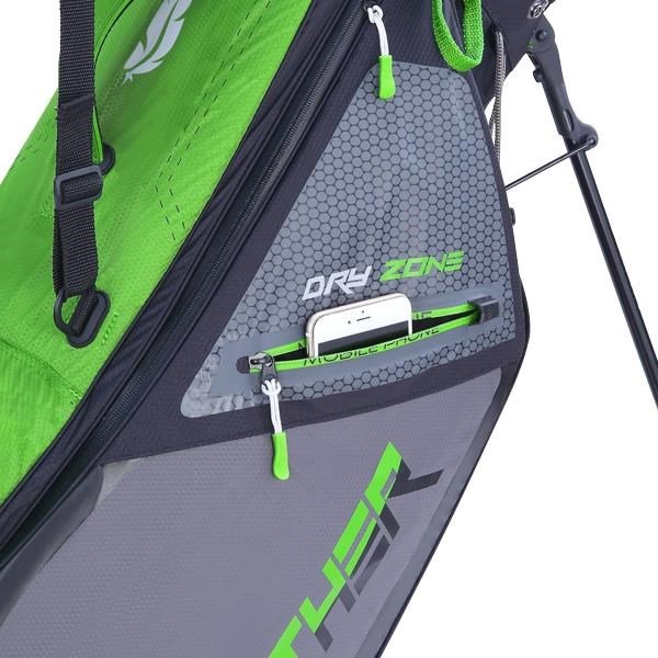 Big Max Dri-Lite Feather stand bag, limonkowo/czarno/charcoal
