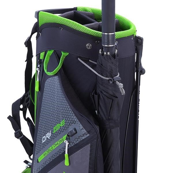 Big Max Dri-Lite Feather stand bag, limonkowo/czarno/charcoal