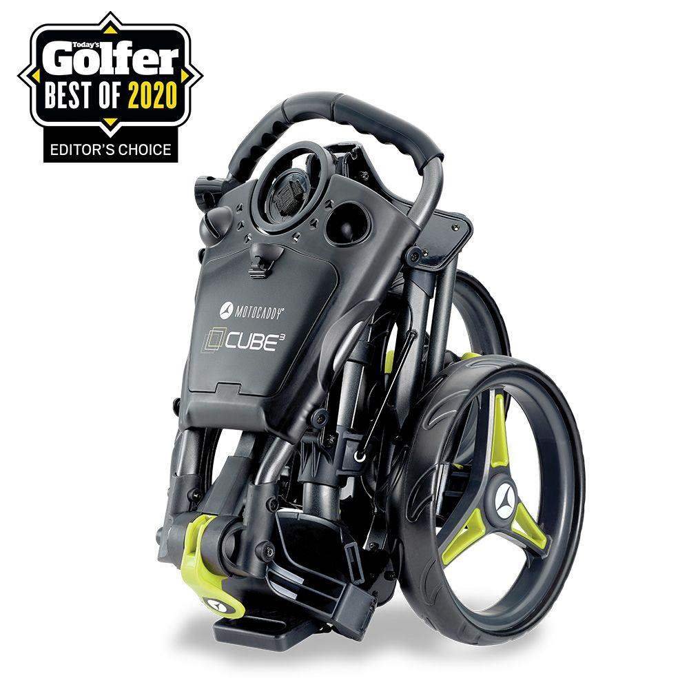 Motocaddy CUBE wózek golfowy, graphite/lime