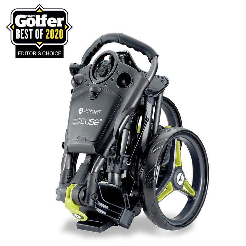 Motocaddy CUBE wózek golfowy, graphite/lime