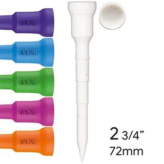 Lignum Tee plastikowe tee 72mm, 12szt., neon mix