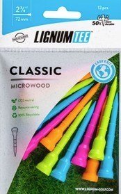 Lignum Tee plastikowe tee 72mm, 12szt., neon mix