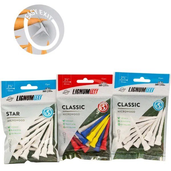 Lignum Lignum Tee 53mm (2 1/8") 16pack neon mix