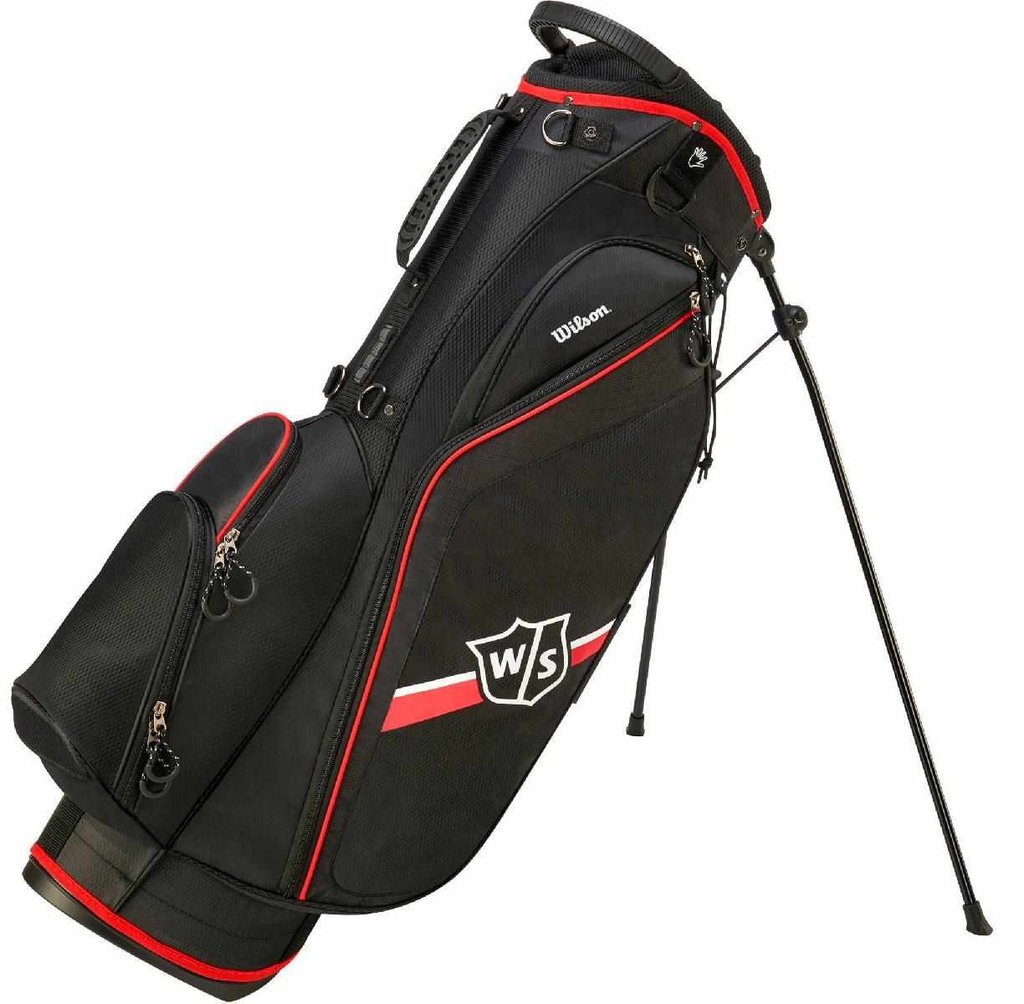Wilson Staff Lite II stand bag, czarno/czerwony