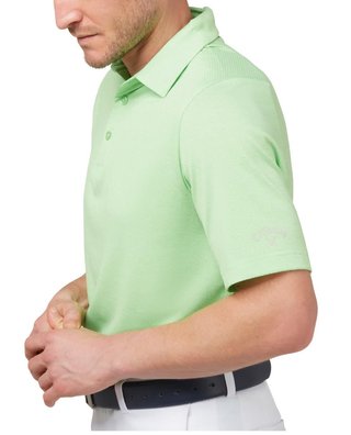 Callaway Heathered Jacquard męskie polo, summer green heather