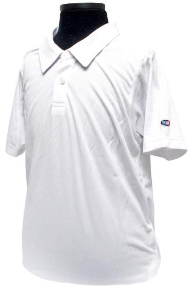 U.S. Kids Golf USKTech Lisle polo dla dzieci, białe