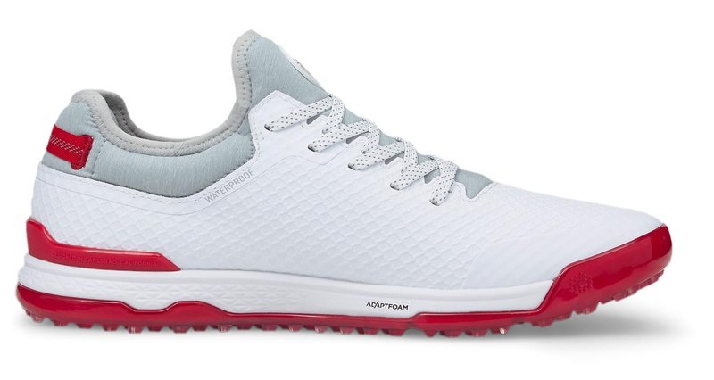 Puma Proadapt Alphacat  męskie buty golfowe, biało/srebrno/czerwone