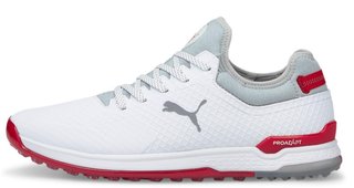 Puma Proadapt Alphacat  męskie buty golfowe, biało/srebrno/czerwone