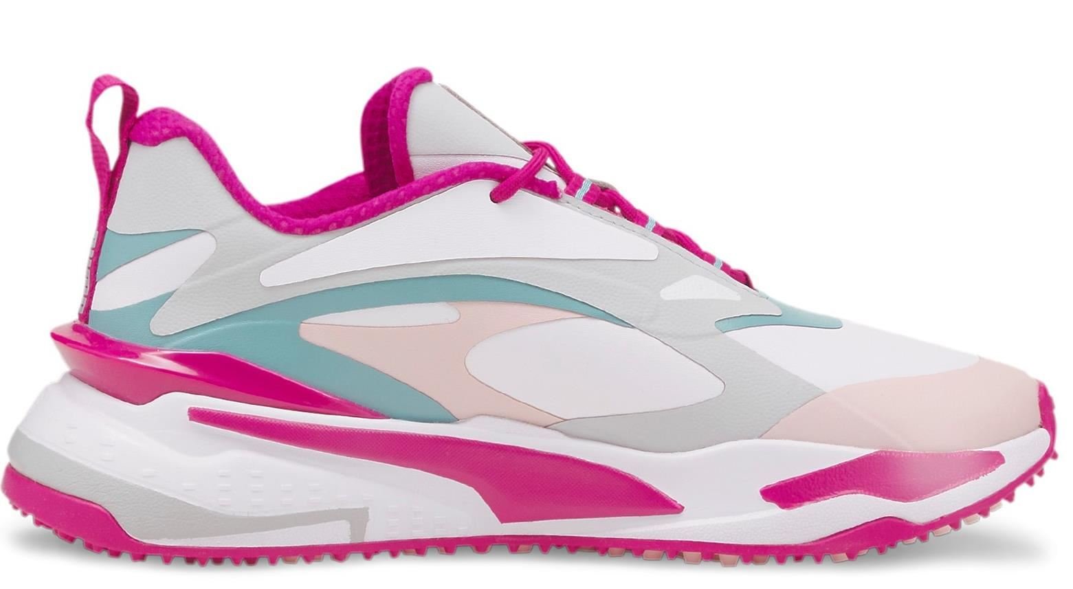 Puma GS-FAST damskie buty golfowe, white/chalk pink/porcelain (BEZ PUDEŁKA)