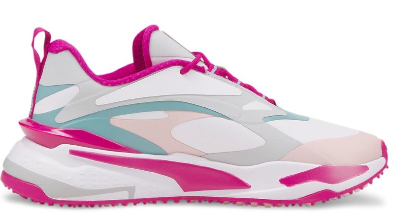 Puma GS-FAST damskie buty golfowe, white/chalk pink/porcelain (BEZ PUDEŁKA)