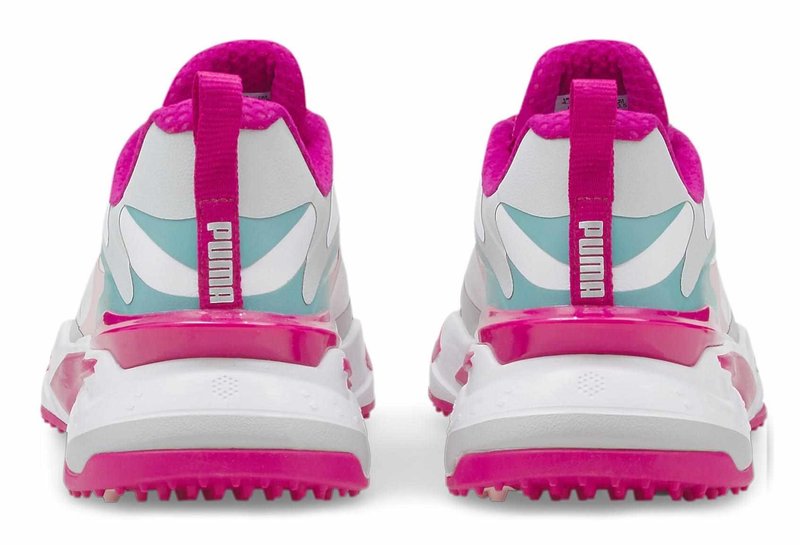 Puma GS-FAST damskie buty golfowe, white/chalk pink/porcelain (BEZ PUDEŁKA)