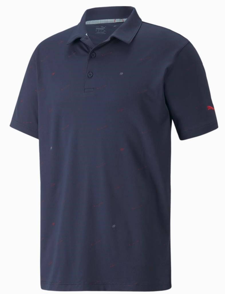 Puma Cloudspun Love Golf męskie polo, granatowe