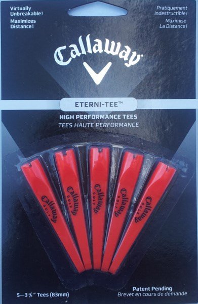 Callaway Eterni-Tee plastikowe tee, czerwone, 5 sztuk