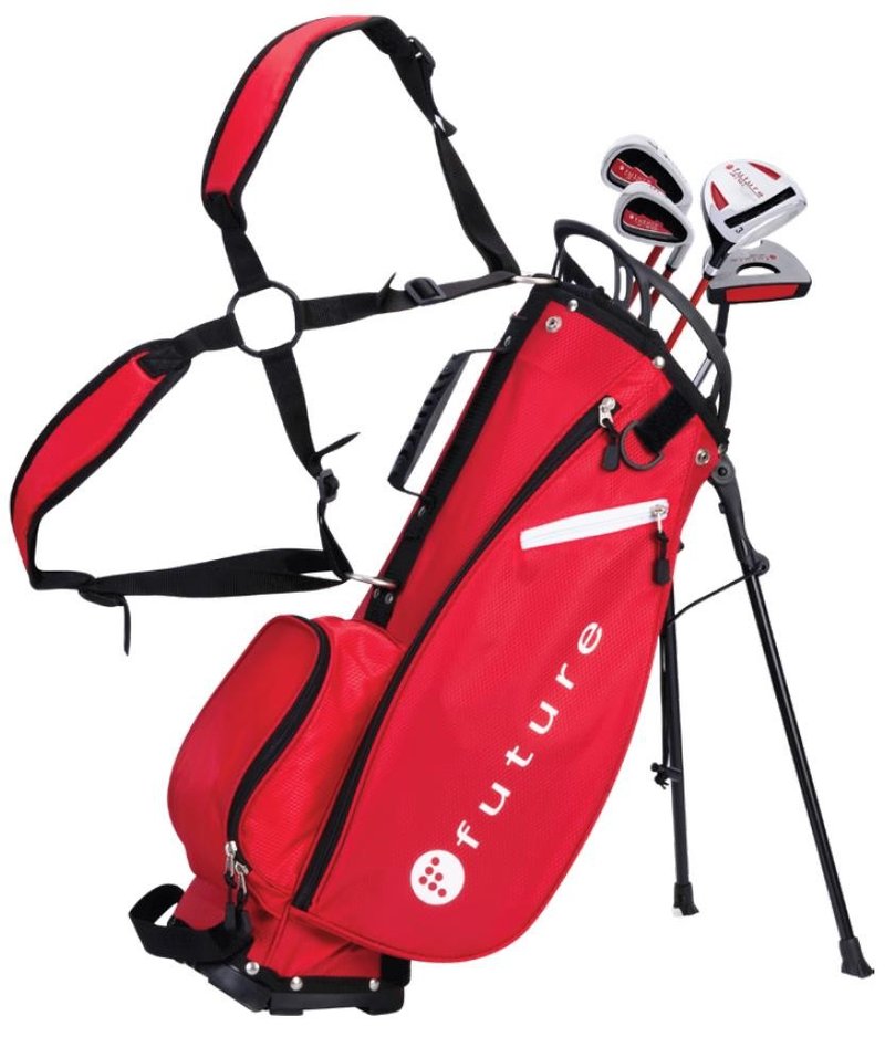 Spalding Future Junior golfowy zestaw dziecięcy, 120-130 cm, czerwony