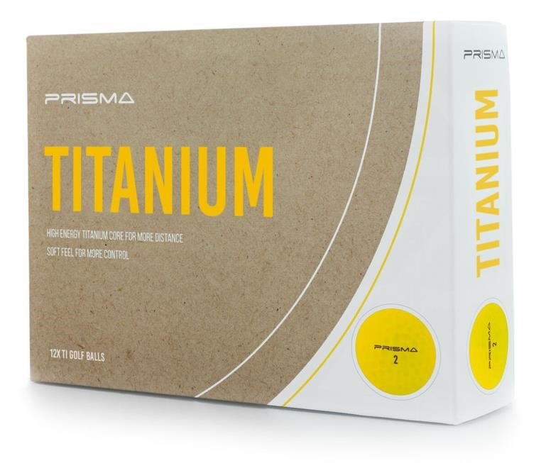 Masters Prisma Titanium piłki golfowe, żółte