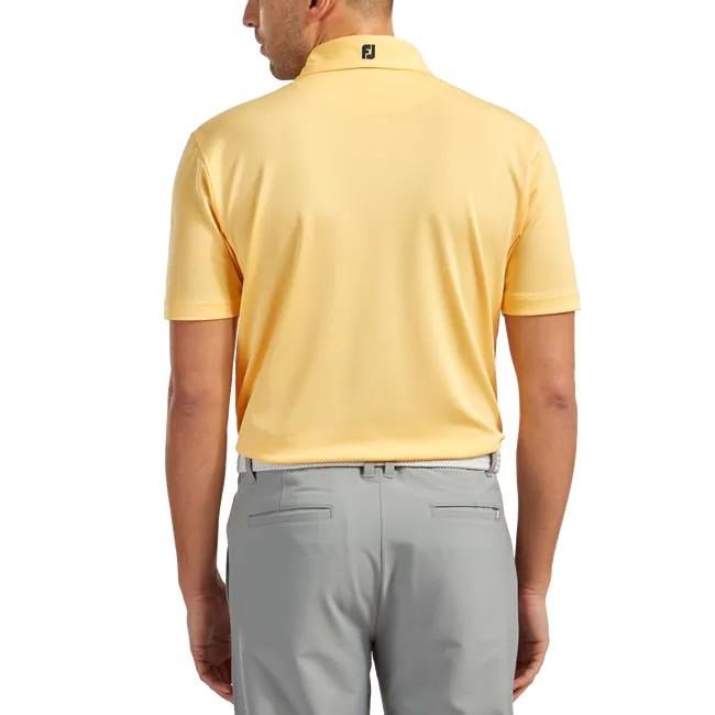FootJoy Stretch Pique Solid Athletic Fit męskie polo, żółte