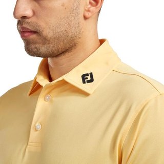 FootJoy Stretch Pique Solid Athletic Fit męskie polo, żółte