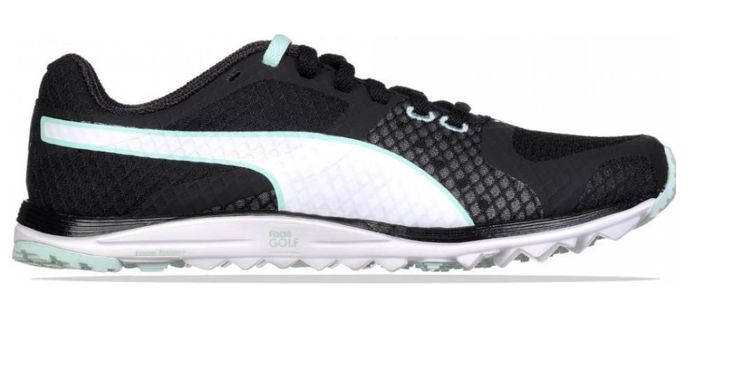 Puma Faas Xlite damskie buty golfowe, czarne/białe/zielone