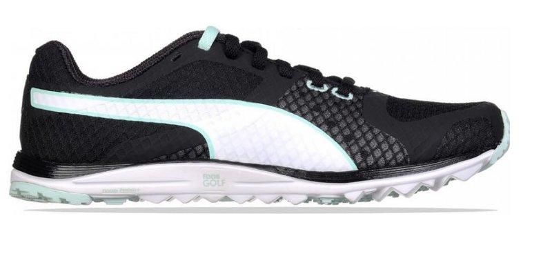 Puma Faas Xlite damskie buty golfowe, czarne/białe/zielone