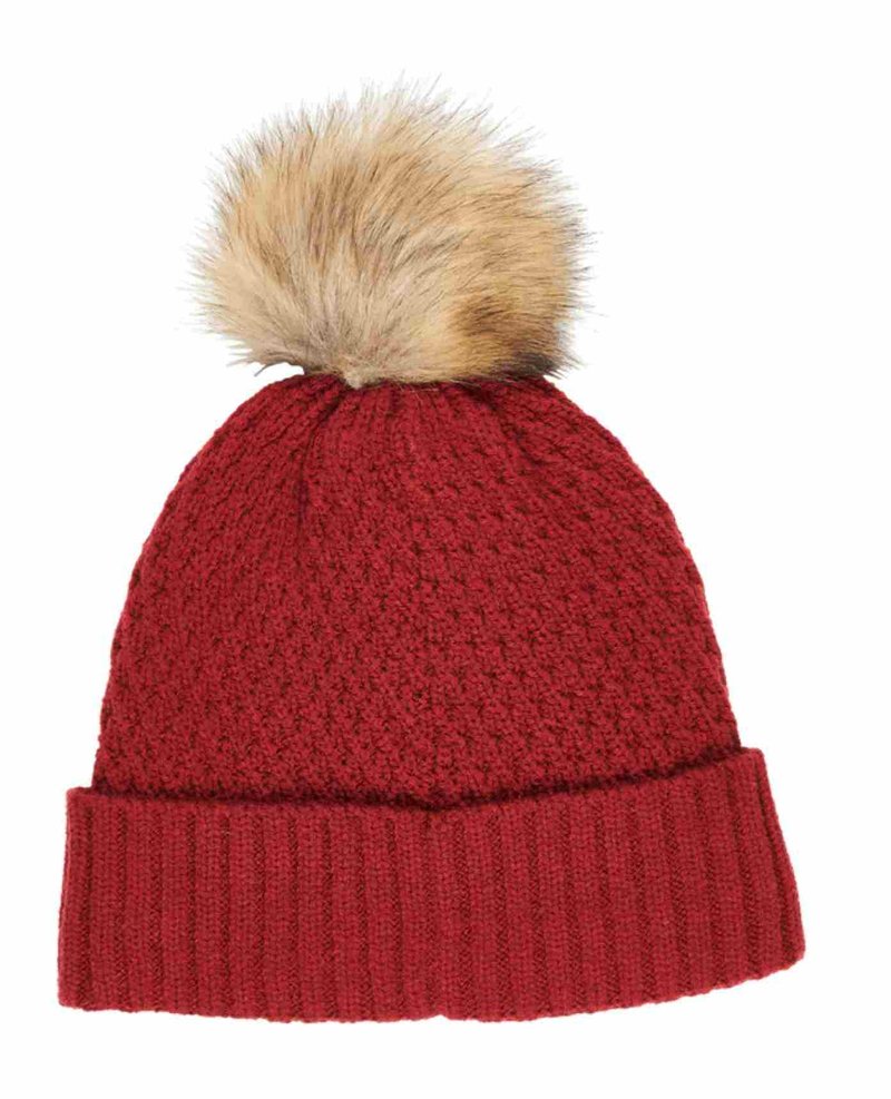 Callaway Pom Pom Beanie damska czapka zimowa, czerwona