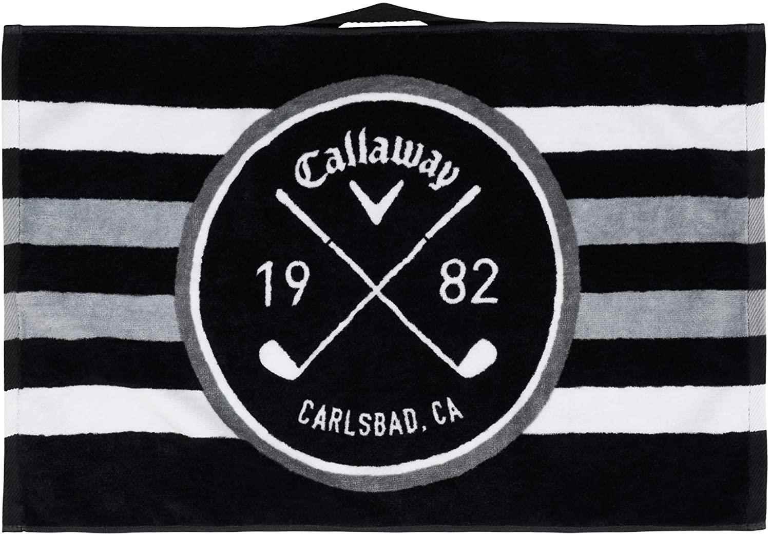 Callaway Cart golfowy ręcznik, biało/czarno/szary