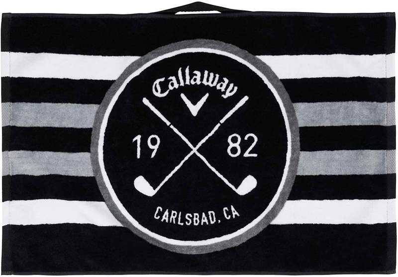 Callaway Cart golfowy ręcznik, biało/czarno/szary