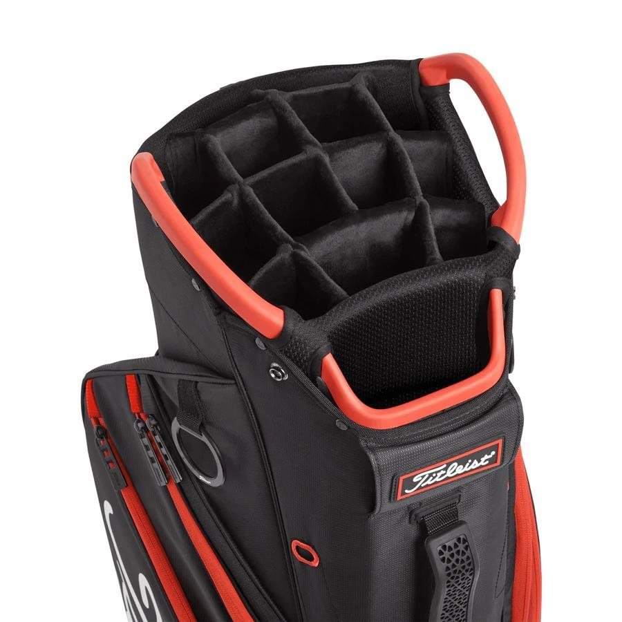 Titleist Cart 14 cart bag, czarny/czarny/czerwony
