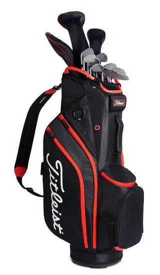 Titleist Cart 14 cart bag, czarny/czarny/czerwony