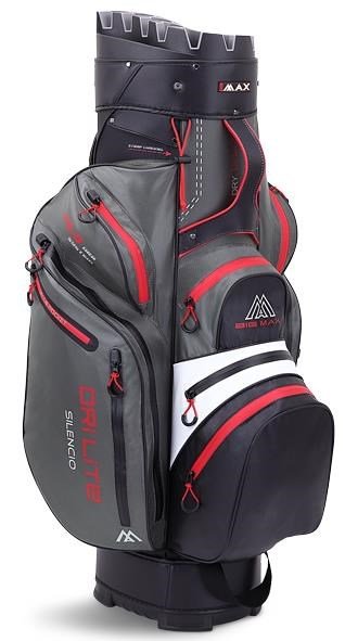 Big Max Dri Lite Silencio 2 cart bag, szaro/biało/czarno/czerwony