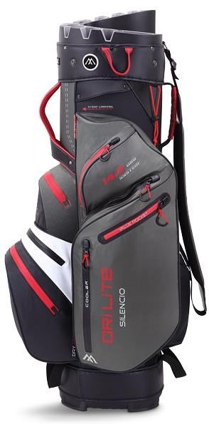 Big Max Dri Lite Silencio 2 cart bag, szaro/biało/czarno/czerwony