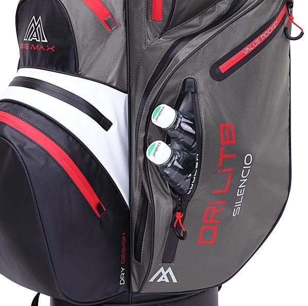 Big Max Dri Lite Silencio 2 cart bag, szaro/biało/czarno/czerwony