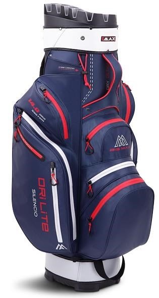 Big Max Dri Lite Silencio 2 cart bag, granatowo/srebrno/czerwony