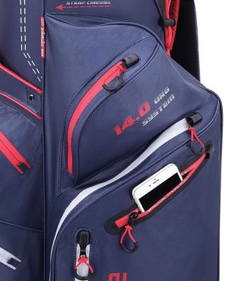 Big Max Dri Lite Silencio 2 cart bag, granatowo/srebrno/czerwony