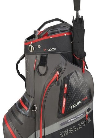 Big Max Dri Lite V-4 cart bag, szaro/czarno/czerwony
