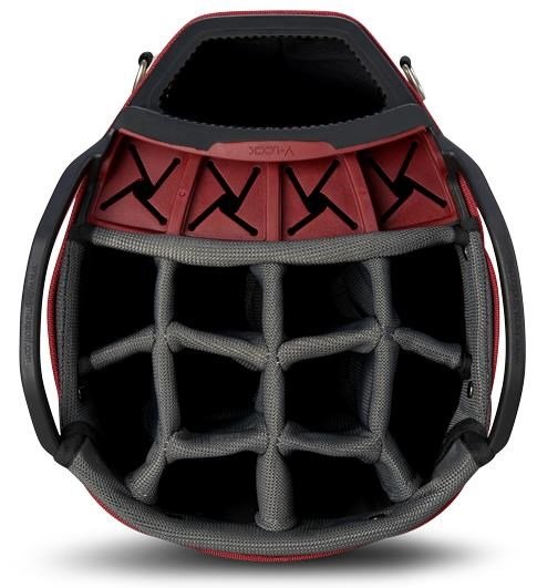 Big Max Dri Lite V-4 cart bag, blueberry/white/merlot