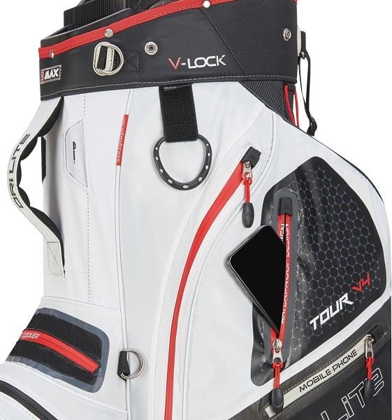 Big Max Dri Lite V-4 cart bag, czarno/biało/czerwony