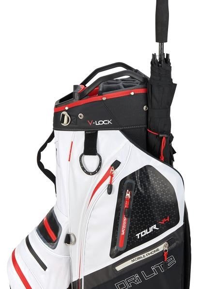 Big Max Dri Lite V-4 cart bag, czarno/biało/czerwony