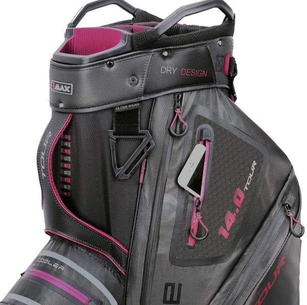 Big Max Dri Lite Tour cart bag, czarno/szaro/czerwony