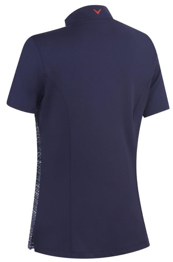 Callaway Zip Mock Space-Dye Printed damskie polo, granatowe