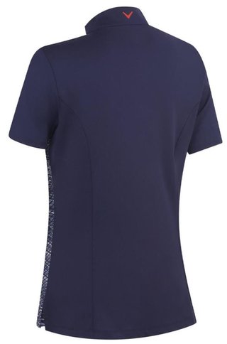 Callaway Zip Mock Space-Dye Printed damskie polo, granatowe