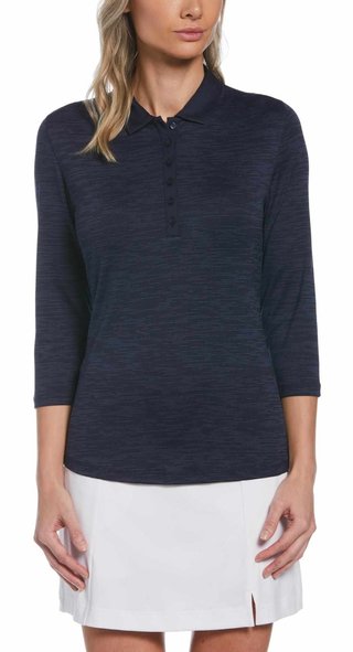 Callaway 3/4 Sleeve SwingTech Solid damskie polo, granatowe