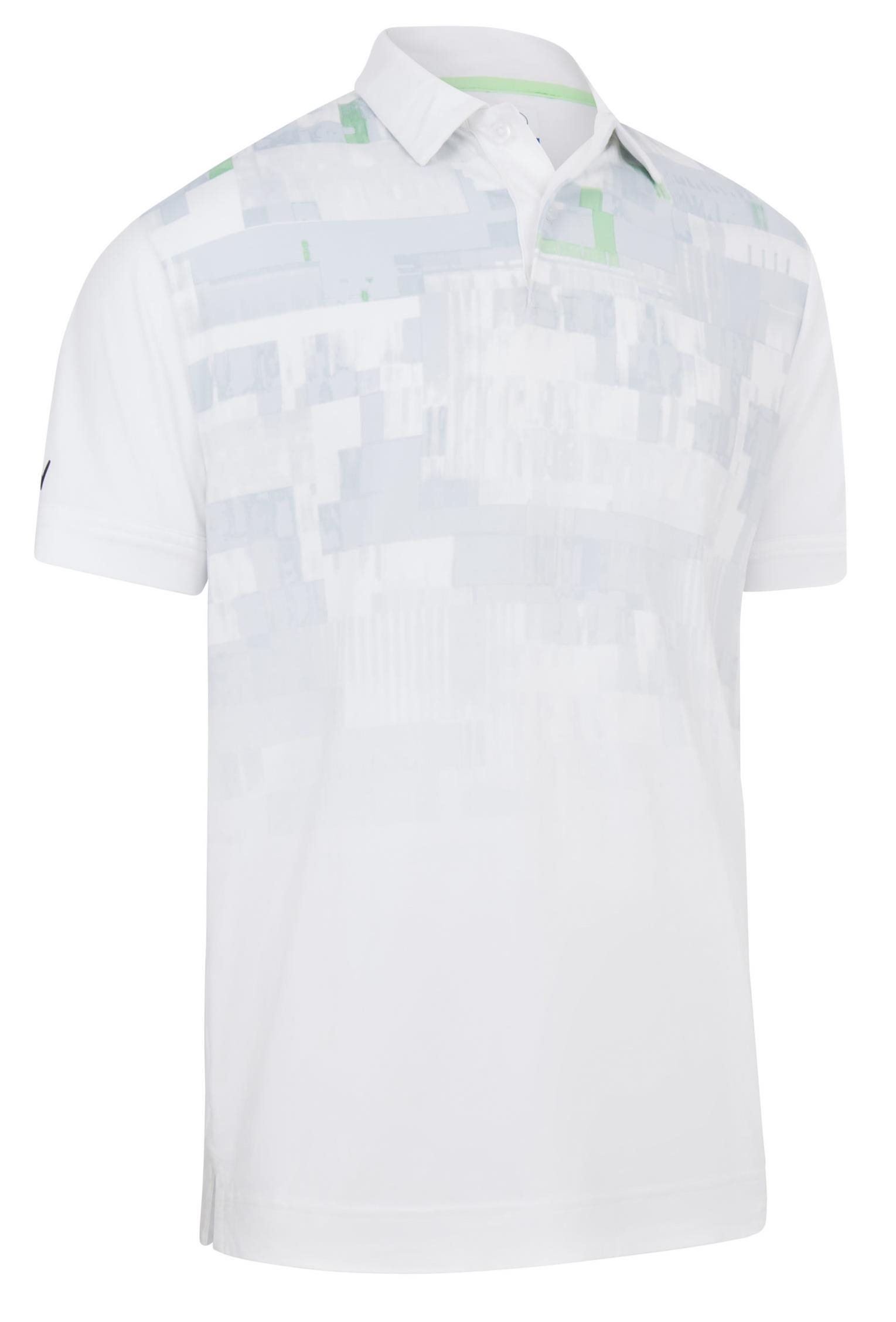 Callaway Multi-Color Glitched Print męskie polo, białe