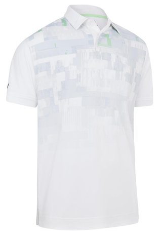 Callaway Multi-Color Glitched Print męskie polo, białe